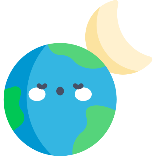 planeet aarde Kawaii Flat icoon
