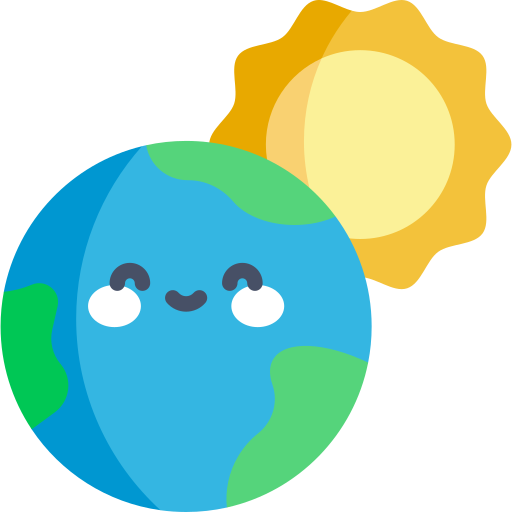 Earth Kawaii Flat icon