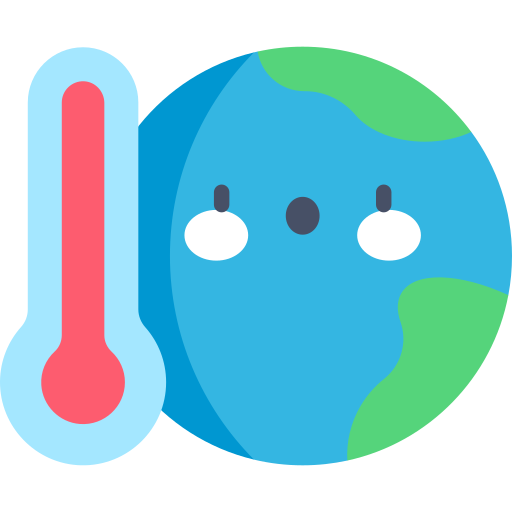 Global Warming Kawaii Flat icon