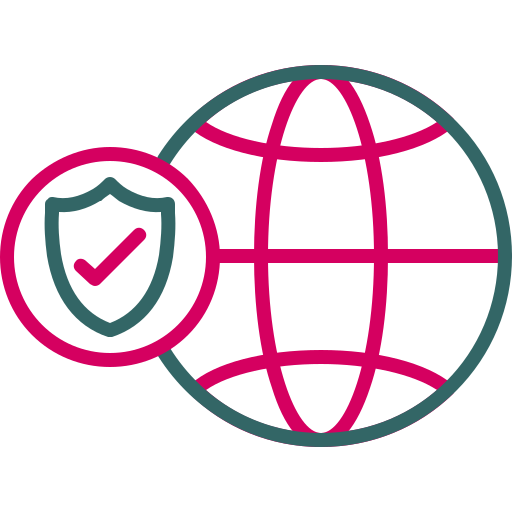 글로벌 보안 Generic color outline icon