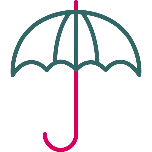 Umbrella Generic color outline icon