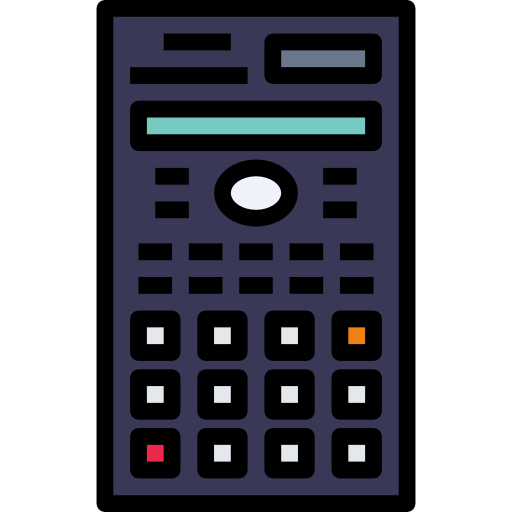rekenmachine mynamepong Lineal Color icoon