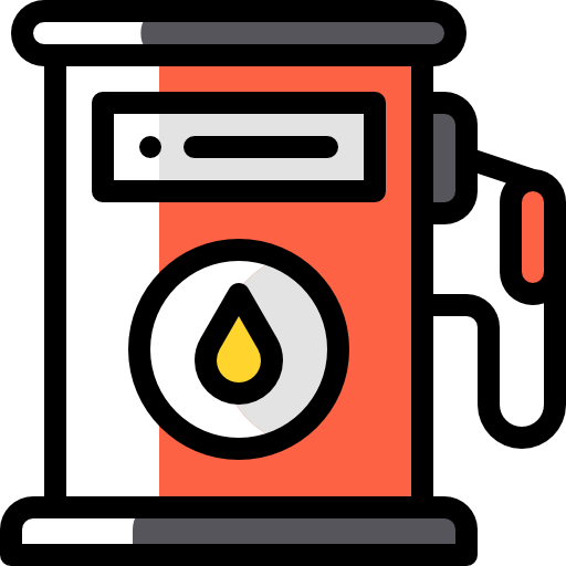 Gas station Detailed Rounded Color Omission icon