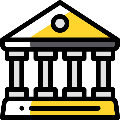 은행 Detailed Rounded Color Omission icon