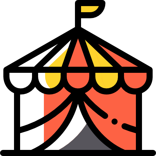 tenda da circo Detailed Rounded Color Omission icona
