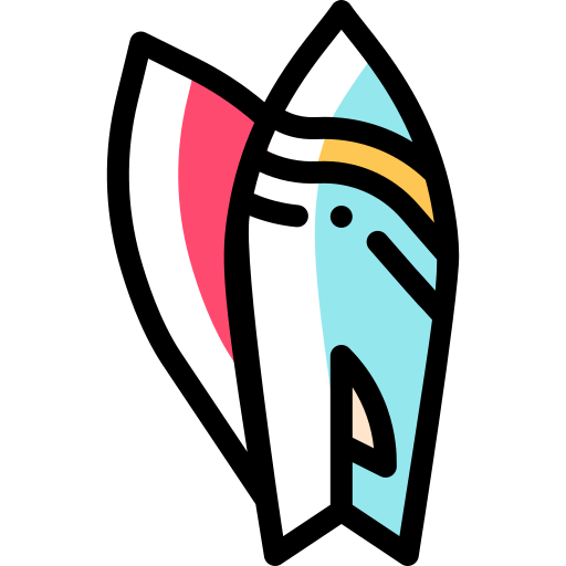 サーフボード Detailed Rounded Color Omission icon