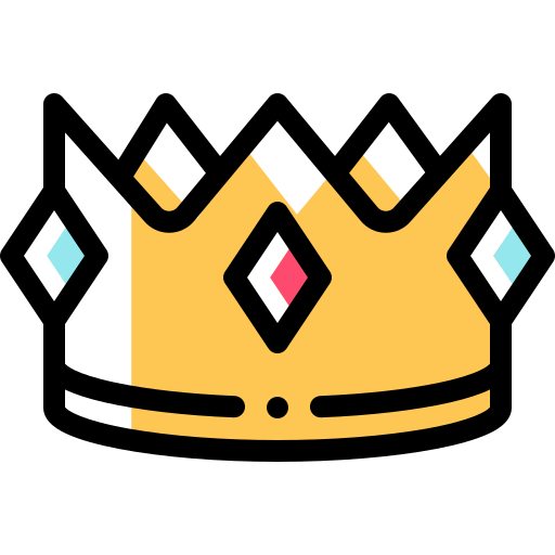 왕관 Detailed Rounded Color Omission icon