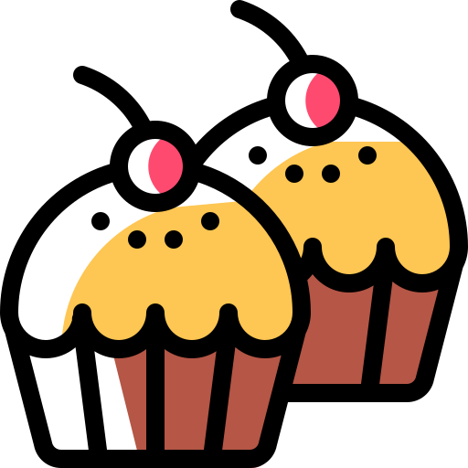 cupcake Detailed Rounded Color Omission icon
