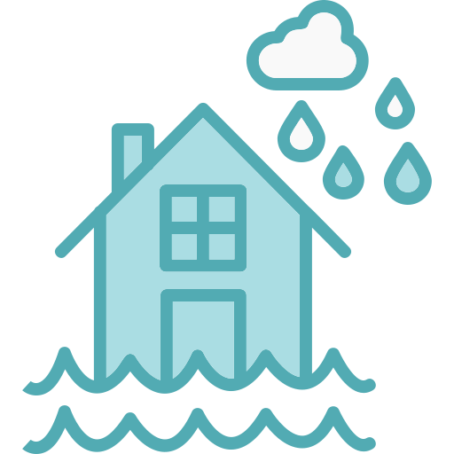 Flooded house Generic color lineal-color icon