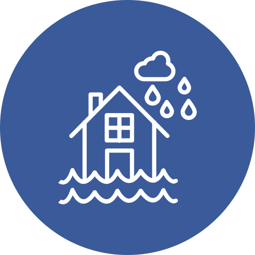 Flooded house Generic color fill icon