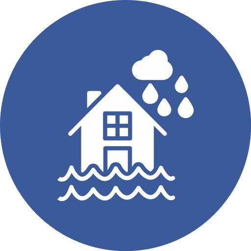 Flooded house Generic color fill icon