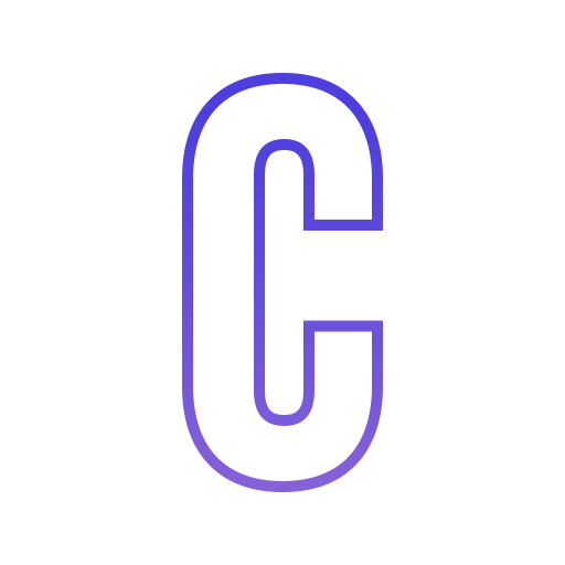 buchstabe c. Generic gradient outline icon