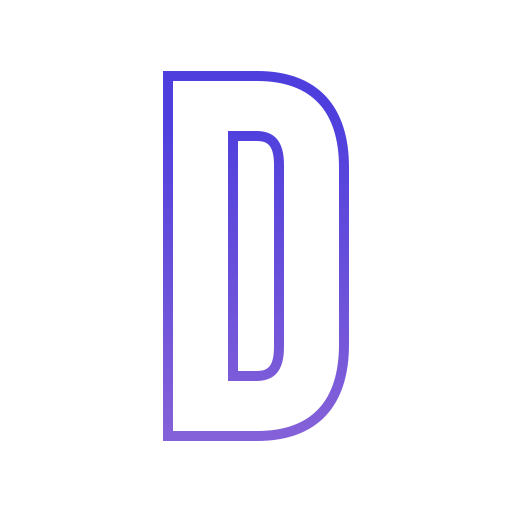 Буква d Generic gradient outline иконка