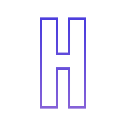 letra h Generic gradient outline Ícone