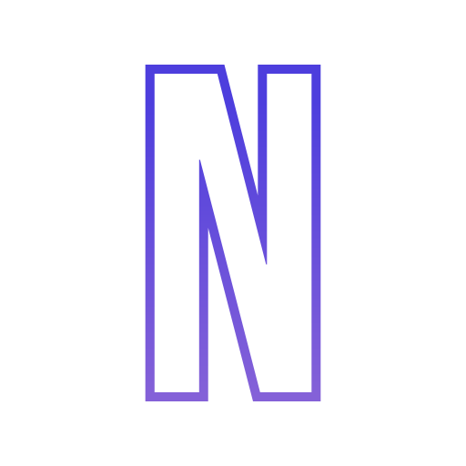 Letter N Generic gradient outline icon