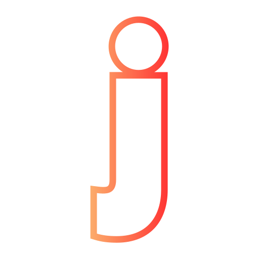 文字j Generic gradient outline icon