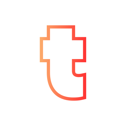 litera t Generic gradient outline ikona