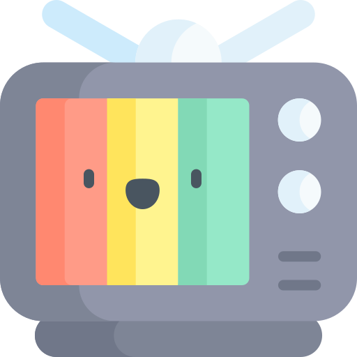 televisor Kawaii Flat icono