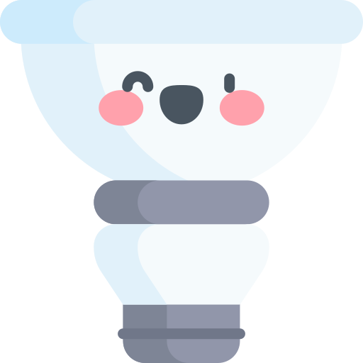 Halogen lamp Kawaii Flat icon