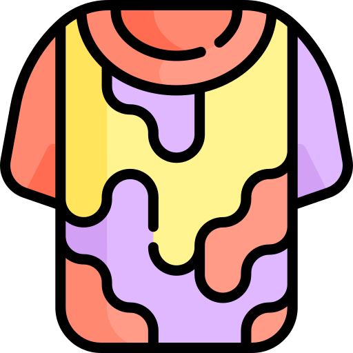 Tie dye Kawaii Lineal color icon