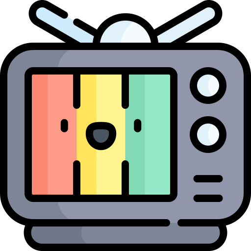 テレビ Kawaii Lineal color icon