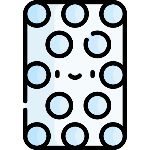 folia bąbelkowa Kawaii Lineal color ikona