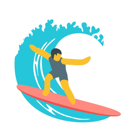 surfing Generic color fill ikona