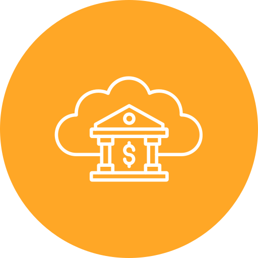 Cloud banking Generic color fill icon