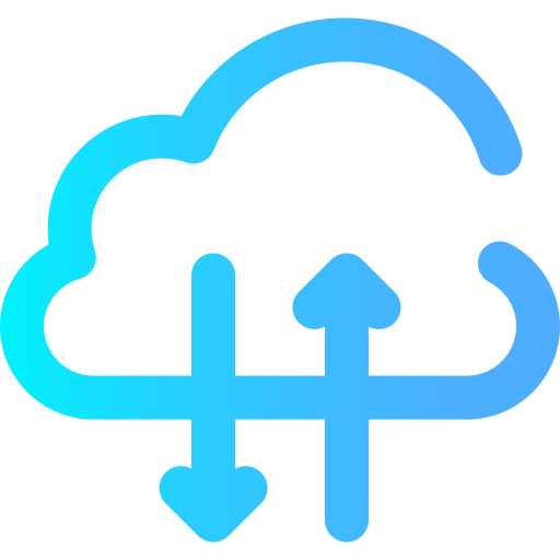 cloud computing Super Basic Omission Gradient icon