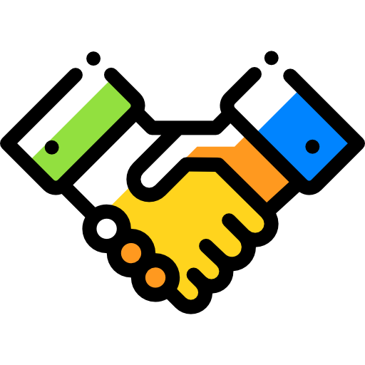 Handshake Detailed Rounded Color Omission icon