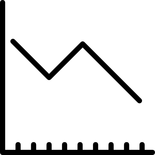 disminución Neung Lineal icono
