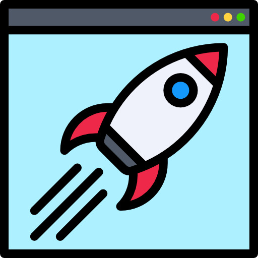 Rocket mynamepong Lineal Color icon