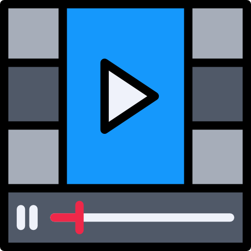video speler mynamepong Lineal Color icoon
