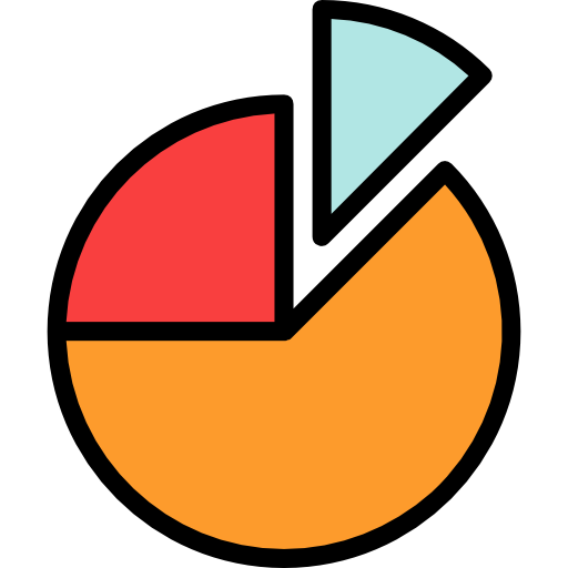 wykres kołowy Neung Lineal Color ikona