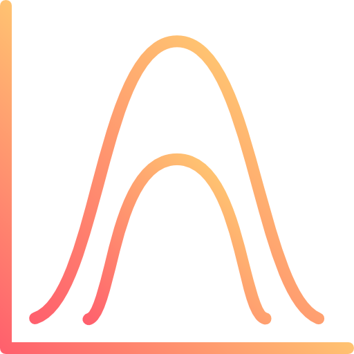 wykres liniowy Neung Lineal Gradient ikona