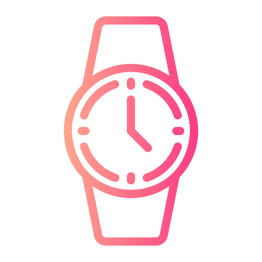 reloj de pulsera Generic gradient outline icono