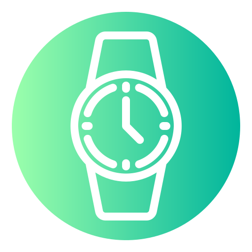 reloj de pulsera Generic gradient fill icono