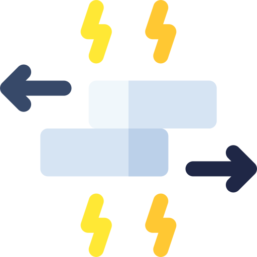 elektryczność statyczna Basic Rounded Flat ikona