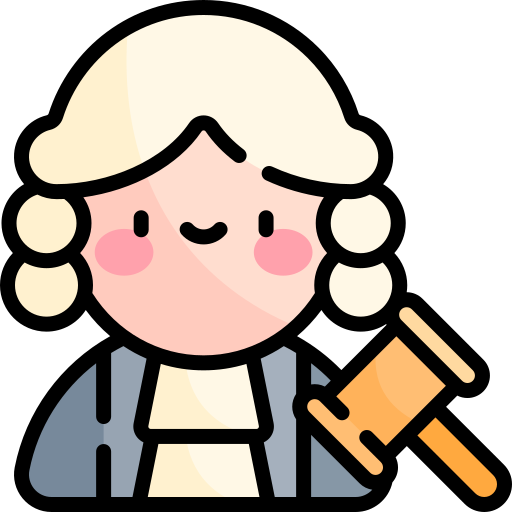 sędzia Kawaii Lineal color ikona