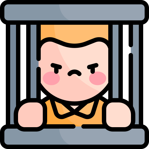 prisonnier Kawaii Lineal color Icône