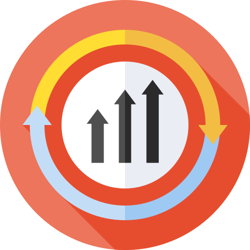 continue verbetering Flat Circular Flat icoon