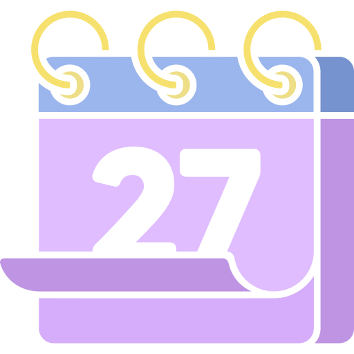 Дата календаря Generic color fill иконка