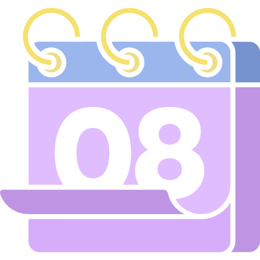 data kalendarza Generic color fill ikona