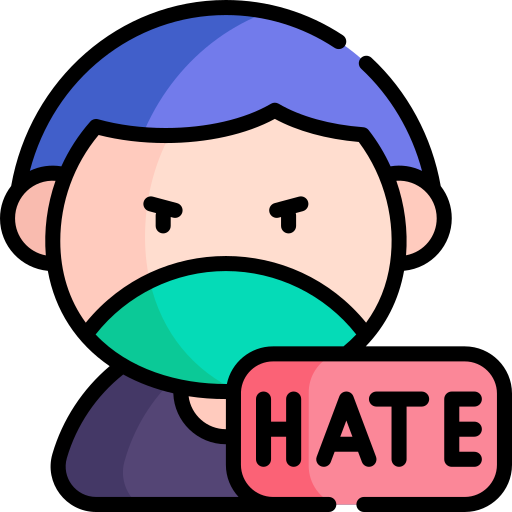 Hate Kawaii Lineal color icon