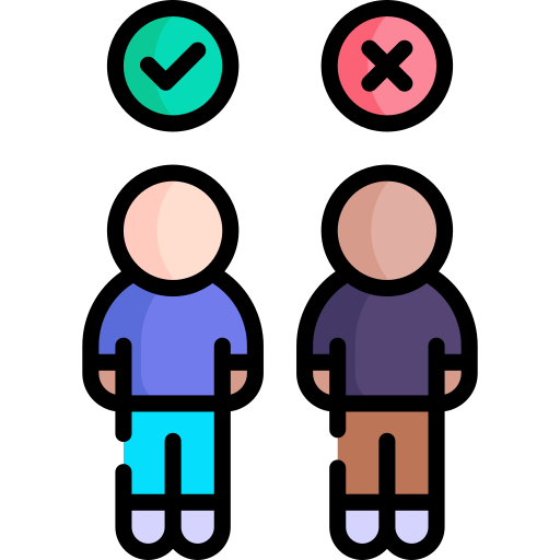 discriminazione Kawaii Lineal color icona