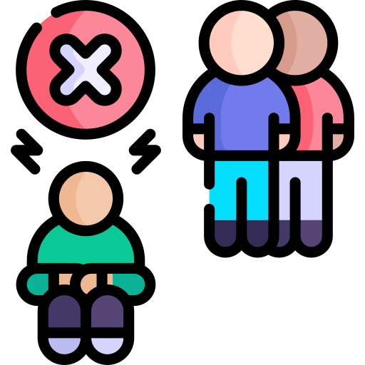 いじめをやめる Kawaii Lineal color icon