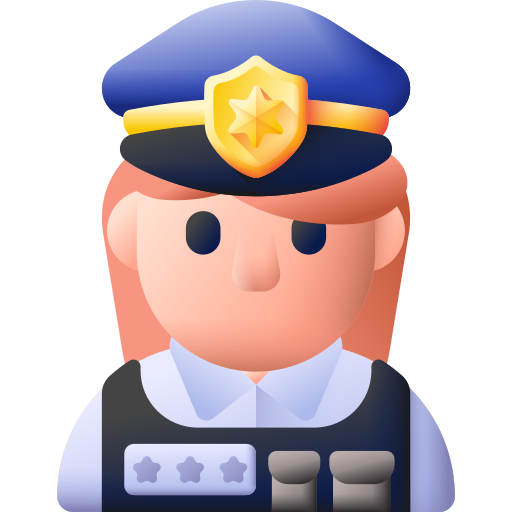 Женщина-полицейский 3D Color иконка