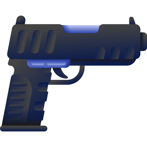 Handgun 3D Color icon