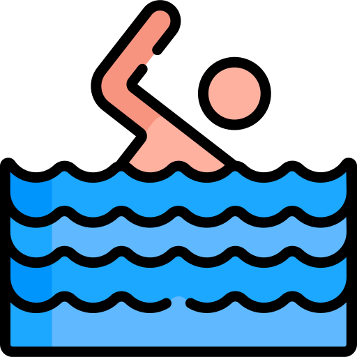 nadando Special Lineal color icono