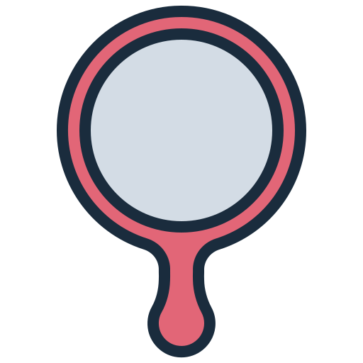 miroir à main Generic color lineal-color Icône